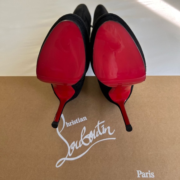 Christian Louboutin Suede Tall Boots 37 100mm - Picture 4 of 6